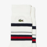 Lacoste Men's Wool Blend Border Crew Socks