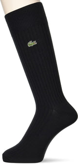Lacoste Official Clock Emblem 3x2 Rib Knit Socks, Men's