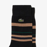 Lacoste Men's Wool Blend Border Crew Socks