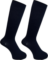 Polo Ralph Lauren Socks, High Socks, School Socks, Set of 2, 12.6 inches (32 cm), Length 14.2 inches (36 cm), One Point Embroidery, Ribbed, Women's