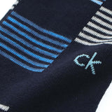 Calvin Klein 02542270 94. Middle Gray 25-27 cm Border Block Mid Length Casual Socks for Men Socks Men Gift, 94. middle gray, 25.0-27.0 cm