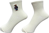 Polo Ralph Lauren Polo RALPH LAUREN Socks, Set of 2, Polo, Bear, Embroidery, Women's, B, 8.7-9.4 inches (22-24 cm), b
