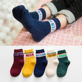 [ セット商品 ] キッズフレンズ_秋冬 ベビー＆キッズ やわらかコットン ミドル丈ソックス（5足）