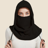ウォームフーディ_冬 レディース マスク＆スカーフ一体型 防寒あったか帽子