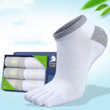 パワーステップ メンズ5本指ランニングソックス6足セット｜夏用薄手メッシュ