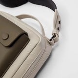 ブルーノ ミニ_ブラウン ユニセックス スマホショルダーバッグ ミニスクエア