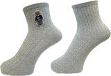 Polo Ralph Lauren Polo RALPH LAUREN Socks, Set of 2, Polo, Bear, Embroidery, Women's, A, 8.7 - 9.4 inches (22 - 24 cm), a