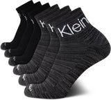 Calvin Klein Men's Cushioned Quarter Socks (6 Pack), Size Shoe Size: 7-12, Solid Black, Solid black