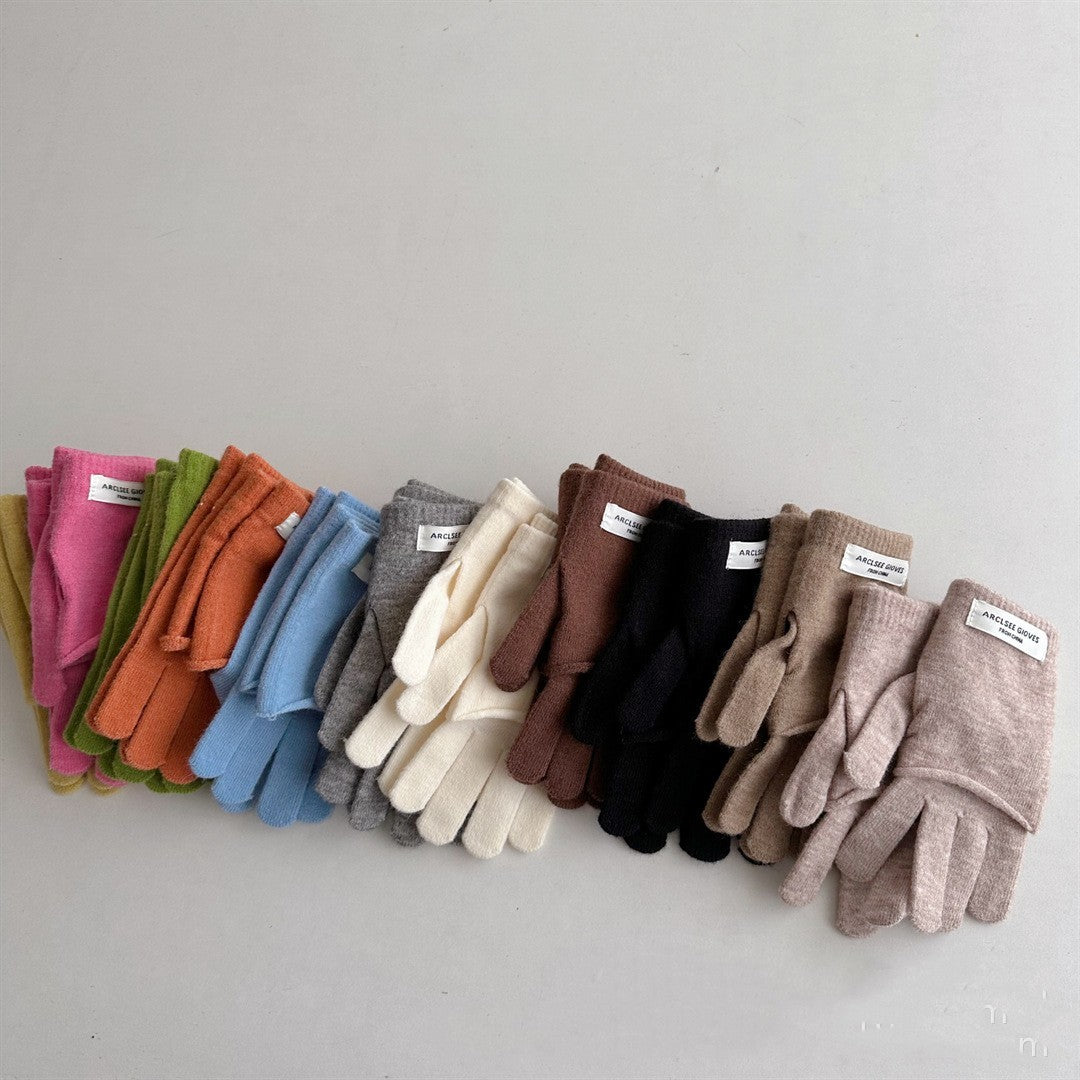 ファイブパーソ_冬あったか 個性デザイン 5本指手袋