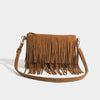 Saddle Notebook_Matte Texture Tasseled Vintage Saddle Bag for Women