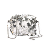 グリッターチェーン_スパンコール 大容量 チェーン 2WAYショルダー／クロスボディバッグ