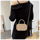 BOX CHAIN_Mini Square Box Chain Shoulder/Crossbody Bag