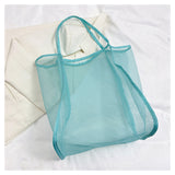 Clear Mesh One-Shoulder Bag - Lightweight, Large Capacity