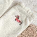 パピースノー_秋冬 パピー柄 超厚手 あったかスノーソックス（毛抜けなし）