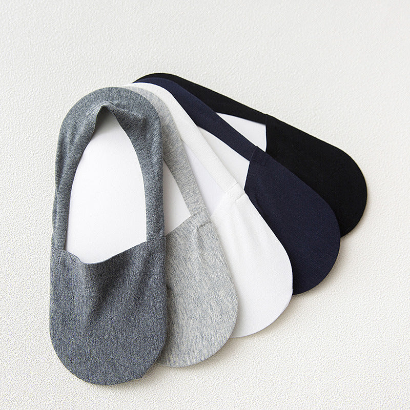 メンズ コットン インビジブルソックス｜夏用滑り止め付き 10足セット