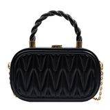 BOX CHAIN_Mini Square Box Chain Shoulder/Crossbody Bag