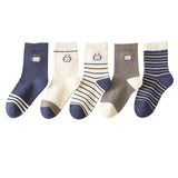 [ セット商品 ] キッズフレンズ＿＿キッズ コットンジャカードソックス 通気性 吸汗タイプ（5足）