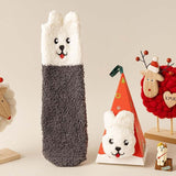 リラックスウォーム アニマル柄チューブソックス | 冬用モコモコあったかタイプ