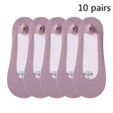 [ セット商品と単品商品] デイリーベーシック_レディース 薄手 浅履き ボーダー インビジブルソックス 春夏秋用（10足/1足）