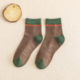 カラーブロック_メンズ 配色 ミドル丈 ソックス ベーシックスタイル