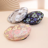 FLORA BERET_スパンコール花付き ベレー帽 レディース トレンド