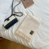 カシミヤタッチ・デイズ_カシミヤタッチ 男女兼用 あったか冬マフラー 学生・カップルにも