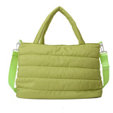 ソフトキルト_キルティング風 大容量チェック刺繍 2WAYショルダーバッグ