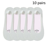 [ セット商品と単品商品] デイリーベーシック_レディース 薄手 浅履き ボーダー インビジブルソックス 春夏秋用（10足/1足）