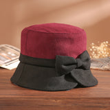 エレガンボウ_冬 レディース エレガントリボン バケットハット