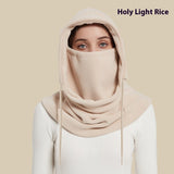 ウォームフーディ_冬 レディース マスク＆スカーフ一体型 防寒あったか帽子