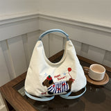 Retro Day_Retro Style Large Capacity Tote Bag for Women