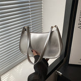 レトロテクス_レトロシンプル 質感アンダーアーム ワンショルダーバッグ