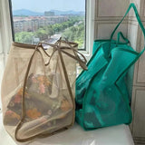 Clear Mesh One-Shoulder Bag - Lightweight, Large Capacity