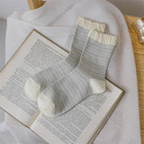 レディース カラーブロックソックス | おしゃれ快適カジュアル（5足/1足）