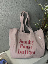 Stripe Letter_Large Capacity Logo Stripe Tote Bag