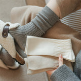 ウールウォーム_ウール素材 厚手 あったか ミドル丈ソックス レディース