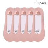 [ セット商品と単品商品] デイリーベーシック_レディース 薄手 浅履き ボーダー インビジブルソックス 春夏秋用（10足/1足）