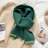 ウールエッセンシャル_無地 ウールニットマフラー あったか冬仕様