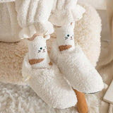 リラックスウォーム アニマル柄チューブソックス | 冬用モコモコあったかタイプ