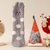 リラックスウォーム アニマル柄チューブソックス | 冬用モコモコあったかタイプ