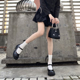 ガーリッシュボウ_レディース ガーリー ビッグリボン ソックス チュールリボン付き