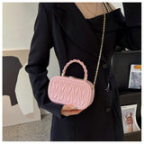 BOX CHAIN_Mini Square Box Chain Shoulder/Crossbody Bag