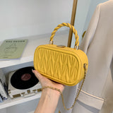 BOX CHAIN_Mini Square Box Chain Shoulder/Crossbody Bag