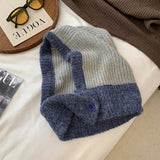 ウォームガードキャップ_秋冬用 イヤーガード付 ニット防寒スカーフ一体型キャップ