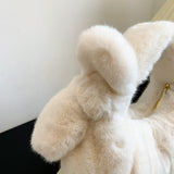 リボムース_リボンフリル ふわもこクラウドバッグ レディース