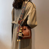 Notch_One-shoulder & Crossbody Unique Design Bucket Bag