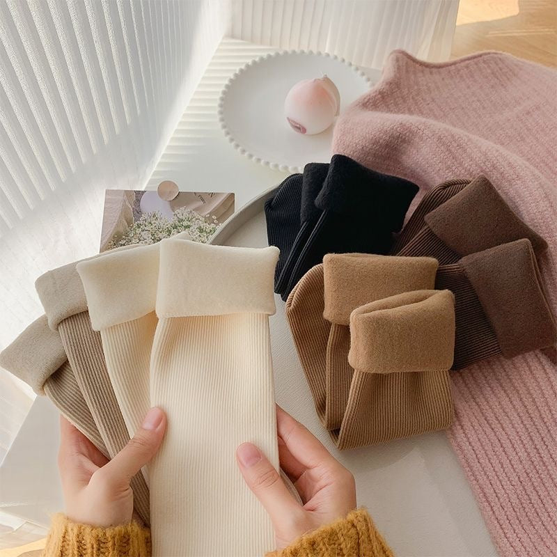 [ セット商品と単品商品] レディース 裏起毛 パッド入り あったか スノーソックス チューブタイプ 冬用（10足/5足/1足）