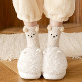 リラックスウォーム_レディース 裏起毛 プラッシュソックス 厚手 あったか 冬用