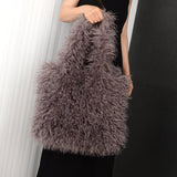 モコトート_ふわもこ フェイクファー 大容量 トート＆ショルダーバッグ