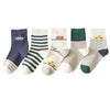 [ セット商品 ] キッズフレンズ＿＿キッズ コットンジャカードソックス 通気性 吸汗タイプ（5足）